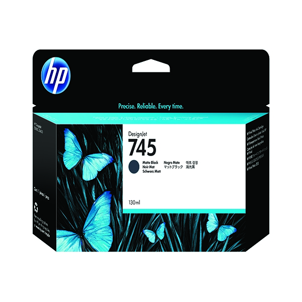 HP 745 DesignJet Matte Black Ink Cartridge 130ml