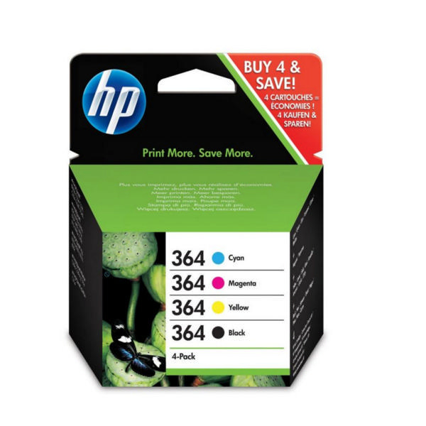 HP 364 Cyan/Magenta/Yellow/Black Ink Cartridges Combo 4-PACK alternative image 1