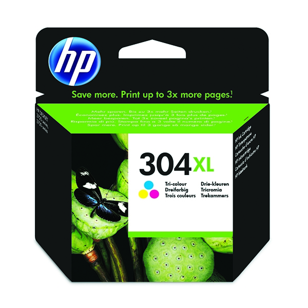 HP 304XL Ink Cartridge Tricolour N9K07AE#BGX alternative image 1