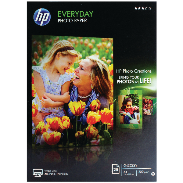 HP Everyday Photo Paper Gloss A4 White [Pack of 25] Q5451A
