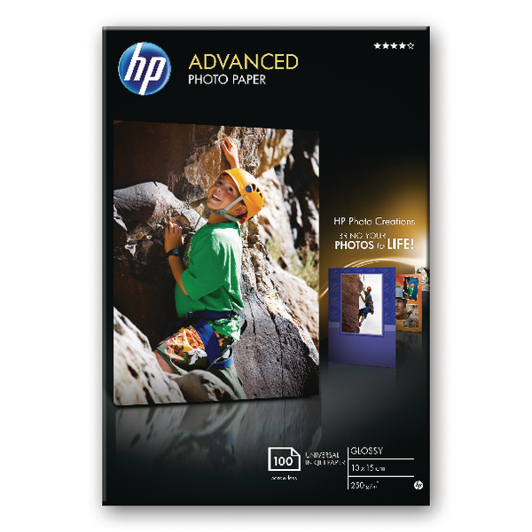 HP Q8692A Advanced Glossy Photo Paper 10x15cm [Pack of 100] alternative image 1