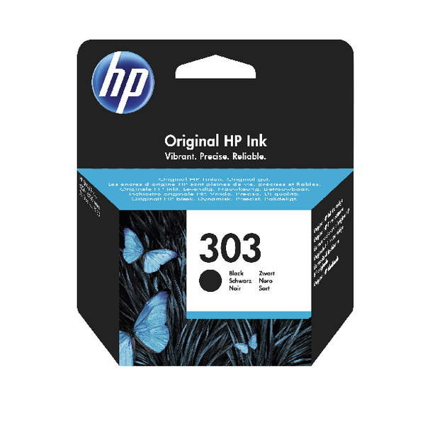Hewlett Packard HP Original 303 Black Ink Cartridge T6N02AE alternative image 1