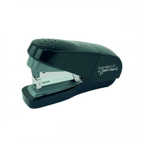 Rapesco Germ-Savvy Eco Flat Clinch Stapler with Staples [Stapler+2000 Staples]