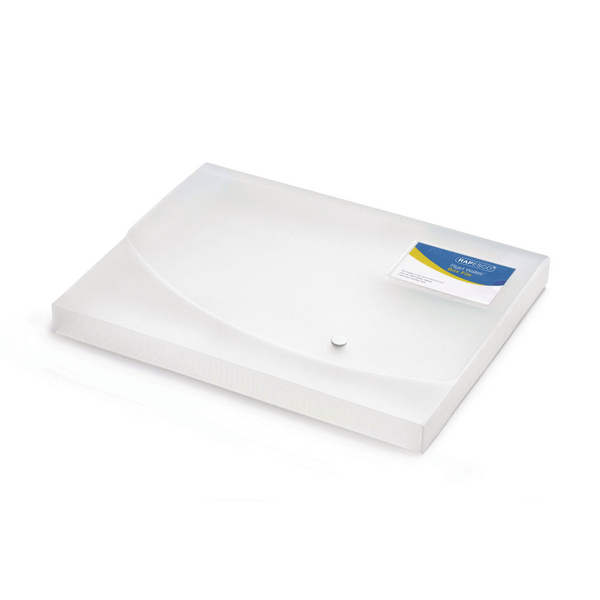 Rapesco A4 Rigid Wallet Box File 25mm Clear