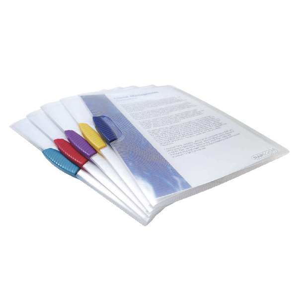 Rapesco Pivotclip File Assorted [Pack of 5]
