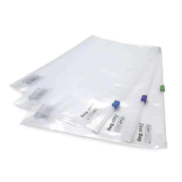 Rapesco A4 Zippi Bag Assorted [Pack of 25]