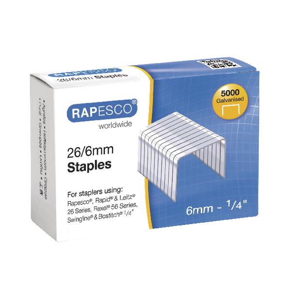 Rapesco Staples 26/6 [Pack of 5000]