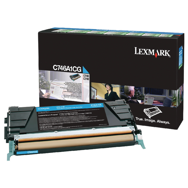 Lexmark C746A1CG Cyan Return Programme Toner Cartridge