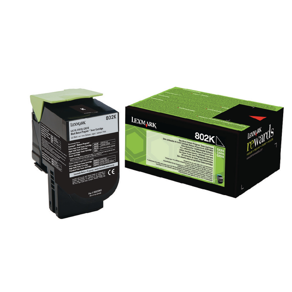 Lexmark 80C20K0 Return Programme Black Toner Cartridge