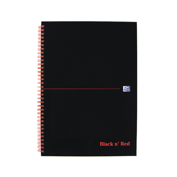 Black n Red Wiro Notebook A4 Feint Ruled and Perforated