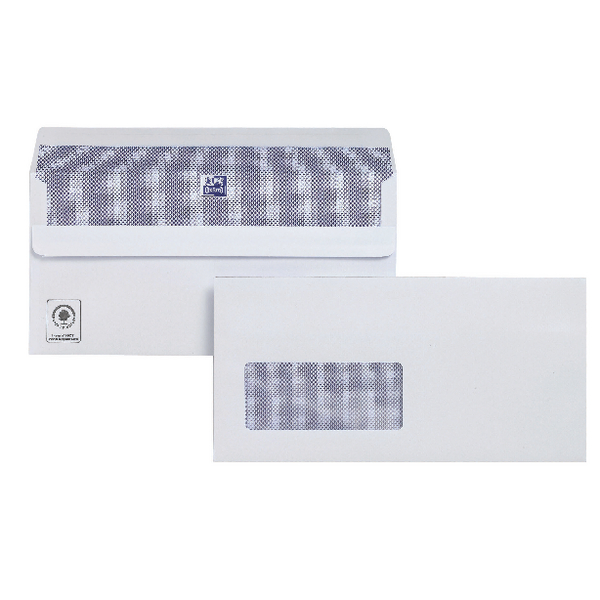Plus Fabric Envelopes Press Seal DL Window White Banker [Pack of 250]