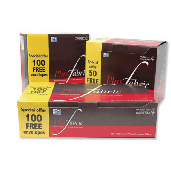 Plus Fabric Envelopes Press Seal C5 Window White [Pack of 500]