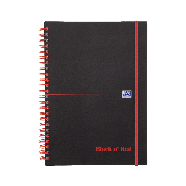 Black n Red A5 Wirebound Polypropylene Cover Notebook [Pack of 5]