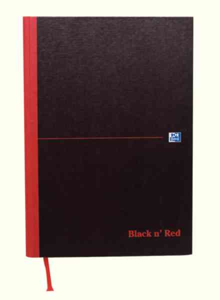 Black n Red Book A4 Narrow Feint Ruled [Pack of 5]