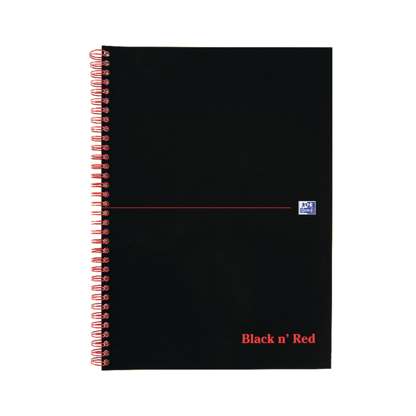 Black n Red Wiro Notebook A4 Feint Ruled [Pack of 10]