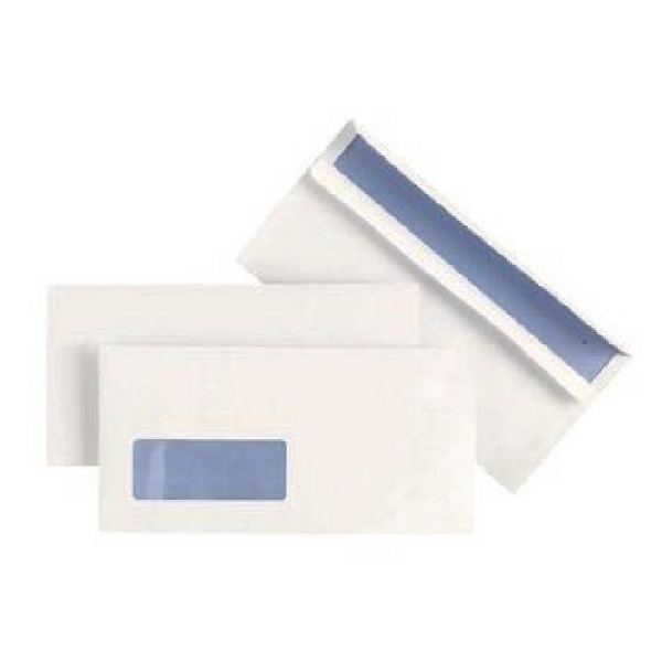 Plus Fabric Envelopes DL Self Seal Window [Pack of 500]
