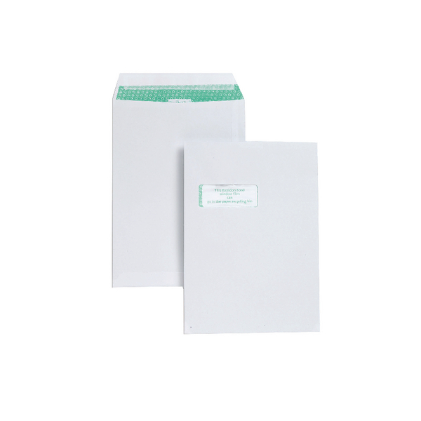 Basildon Envelopes Peel and Seal 100g Window C4 [Pack of 250]