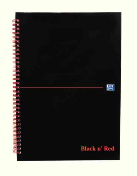 Black n Red Wiro Notebook Indexed A-Z Book [Pack of 5]