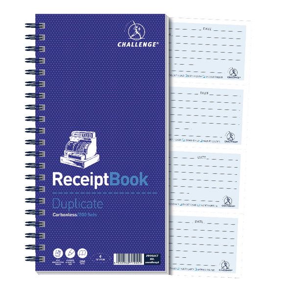 Challenge Receipt Book 280x152mm [800 Receipts]