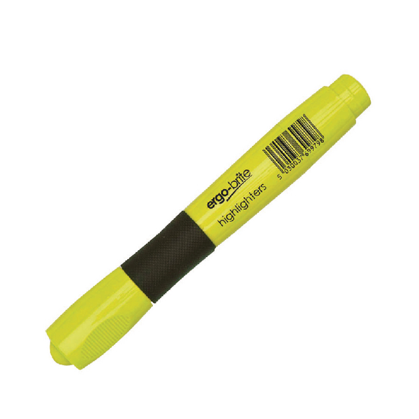 Ergo-Brite Ergonomic Highlighters Yellow [Pack of 10]