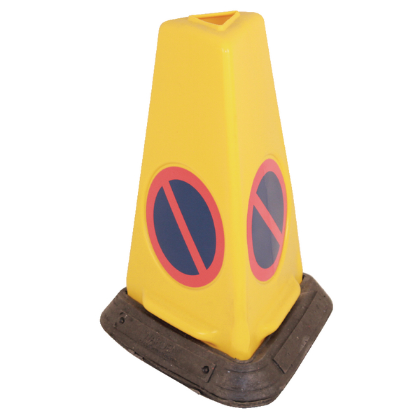 No Waiting Weighted Traffic Cone Yellow