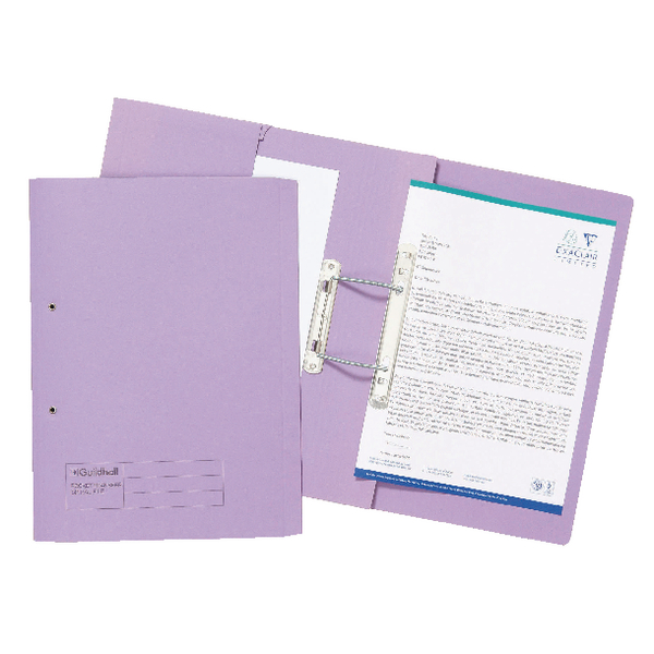 Concord Transfer Pocket File Foolscap Mauve [Pack of 25]