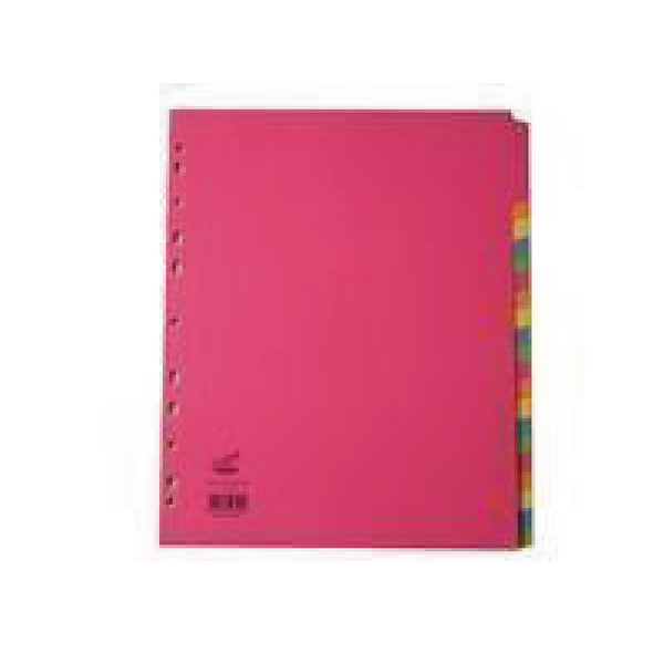Concord Bright Card Divider Extra-Wide 20-Part Multi-Coloured [Pack of 10]