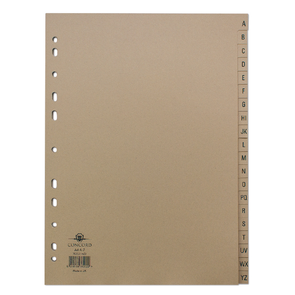 Concord Divider A4 A-Z Buff
