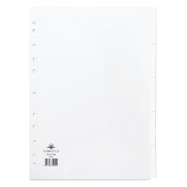 Concord 5 Part Divider White
