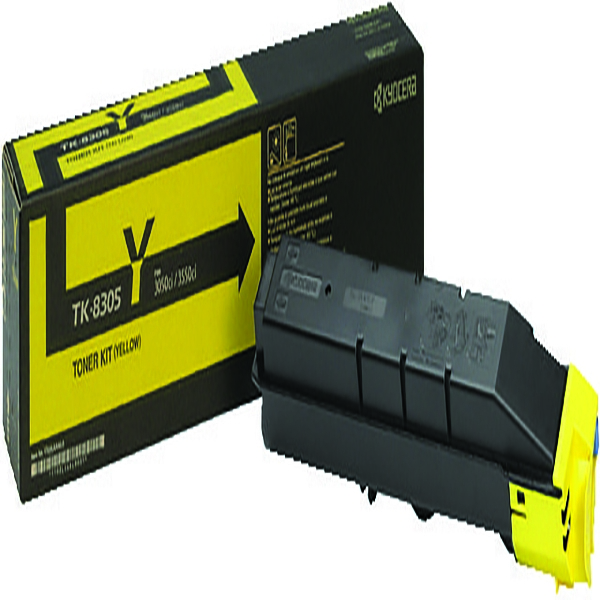 Kyocera TK8305Y Yellow 15000 Pages Original Toner 1T02LKANL0