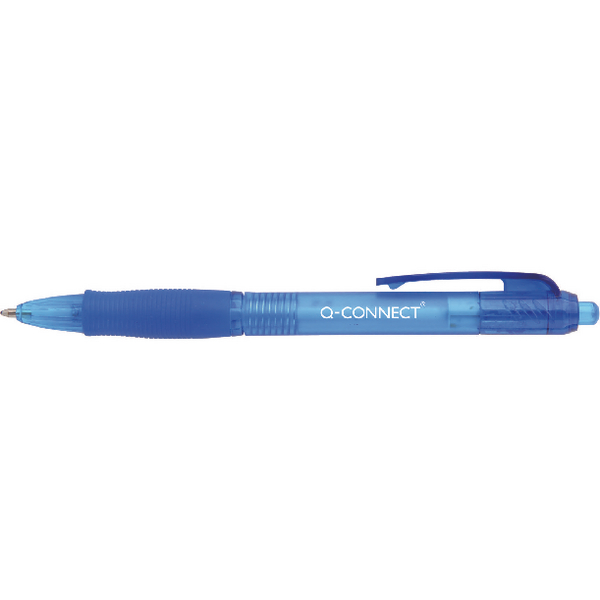 Q-Connect Retractable Ball Pen Blue [Pack of 10]