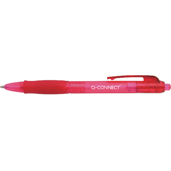 Q-Connect Retractable Ball Pen Red [Pack of 10]
