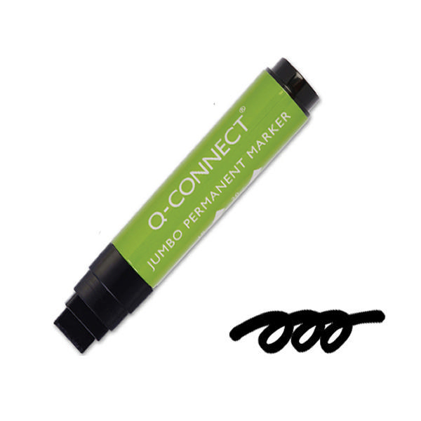 QConnect Jumbo Permanent Marker Black [Pack of 10] KF00270