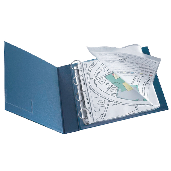 Q-Connect A3 Landscape Folding Punched Pockets [Pack of 10]