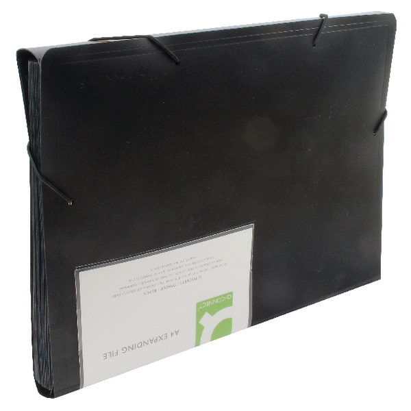 Q-Connect Expanding File 13 Pockets Black
