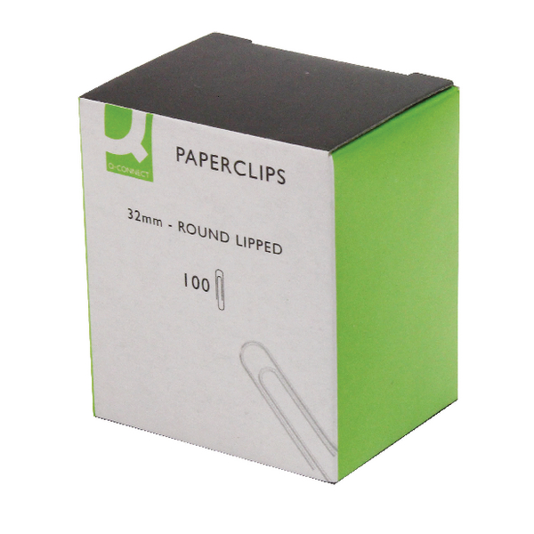 Q-Connect Paperclips 32mm Lipped [Pack of 10x100]