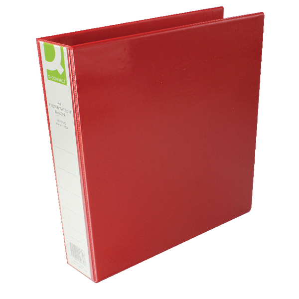 Q-Connect Presentation Binder 4 D-Ring 40mm Red
