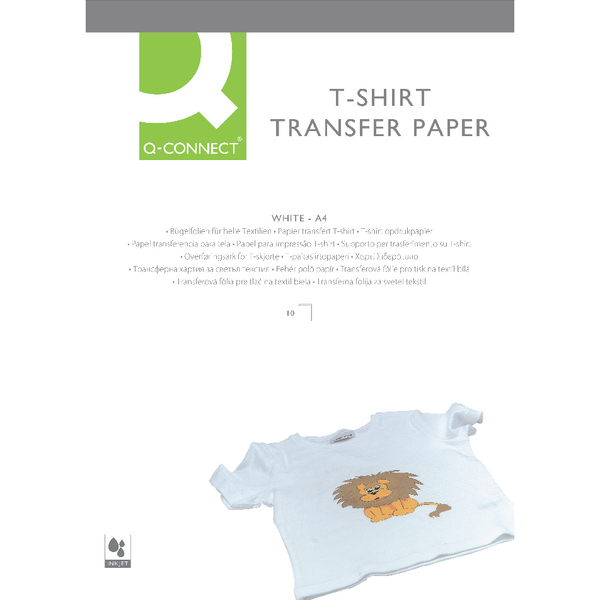 Q-Connect T-Shirt Transfer Paper [Pack of 10]