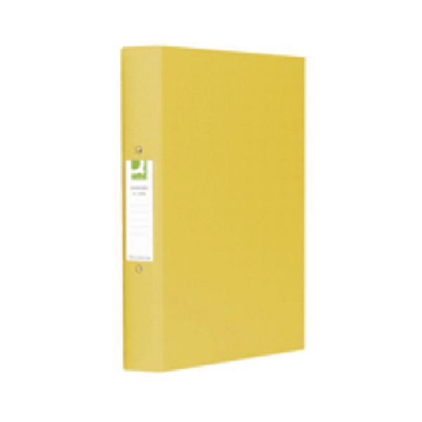 Q-Connect 2-Ring Binder A4 Polypropylene Yellow [Pack of 10]