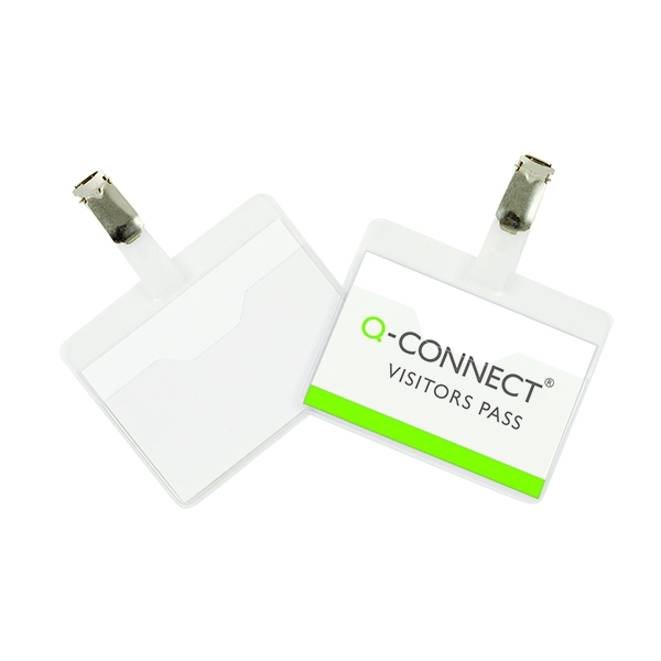 Q-Connect Visitor Badge 60x90mm [Pack of 25]