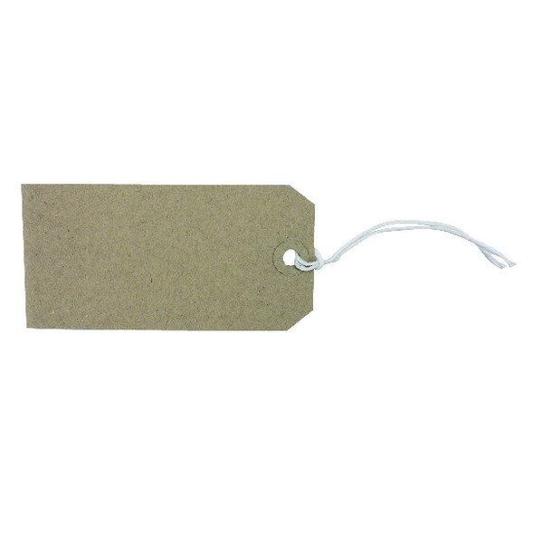 Q-Connect Strung Tags 120x60mm Buff [Pack of 1000]