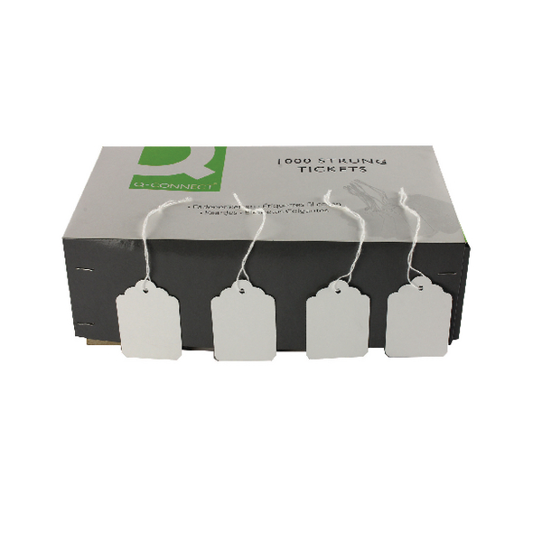Q-Connect Strung Ticket 57x38mm White [Pack of 1000]