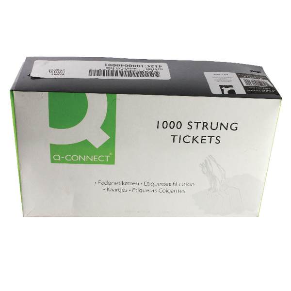Q-Connect Strung Ticket 70x44mm White [Pack of 1000]
