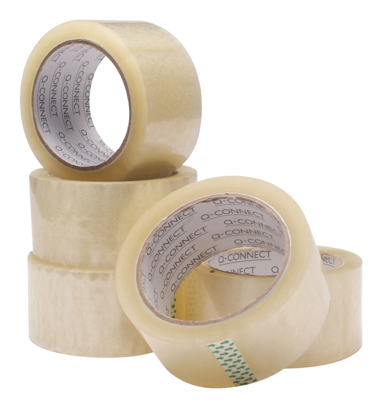 Q-Connect Packaging Tape Clear 50mmx66m [Pack of 6]