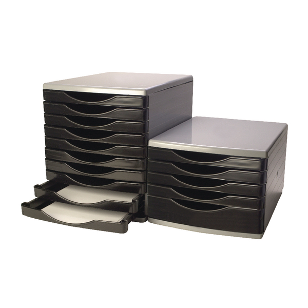 Q-Connect Drawer Set 5 Drawer Black and Grey