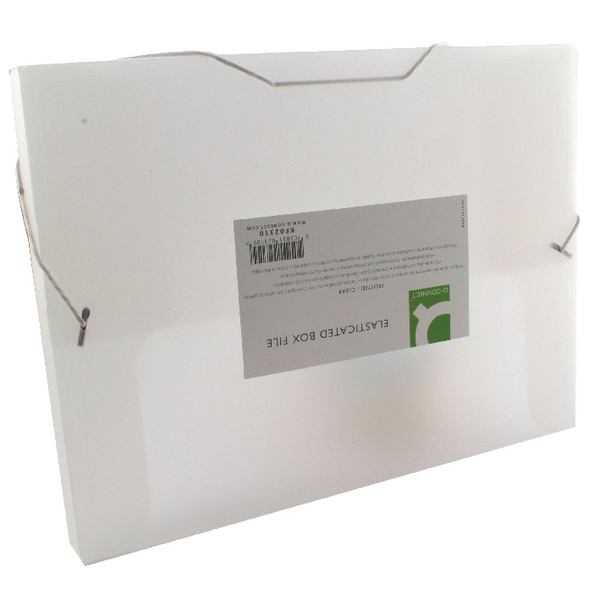 Q-Connect Elasticated Box File Clear