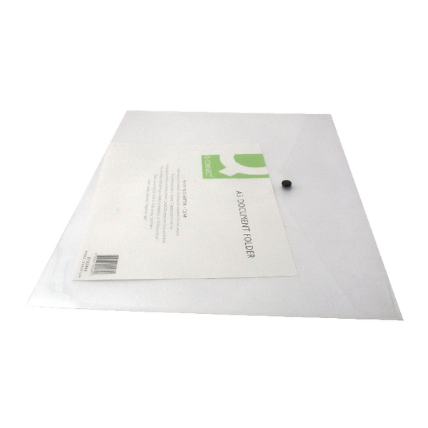 Q-Connect Document Folder Plastic A3 Clear [Pack of 12]