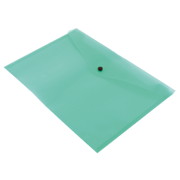 Q-Connect Document Folder Polypropylene A4 Green [Pack of 12]