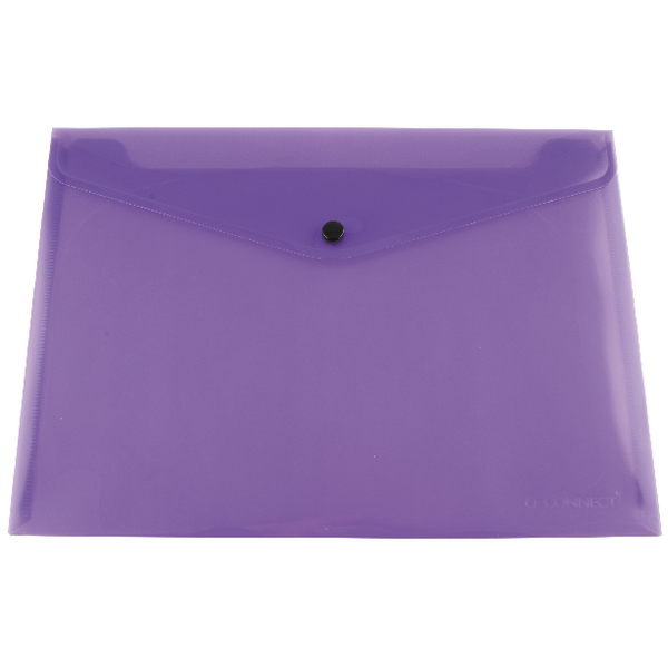 Q-Connect Document Folder Polypropylene A4 Purple [Pack of 12]