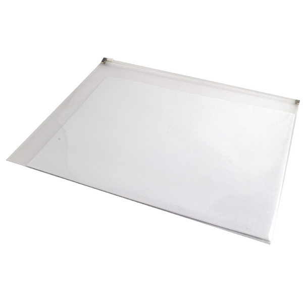 Q-Connect Document Wallet Zip A4 Transparent [Pack of 10]